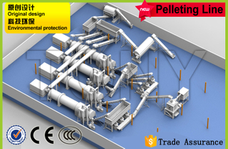 Linha de pellets de serragem