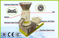 Máquina de pellets de madeira de matriz plana